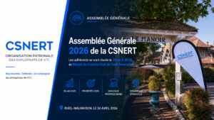 Visuel de l’Assemblée Générale 2026 de la CSNERT, organisée le 24 avril 2026 au Manoir du Country Club de Rueil-Malmaison.